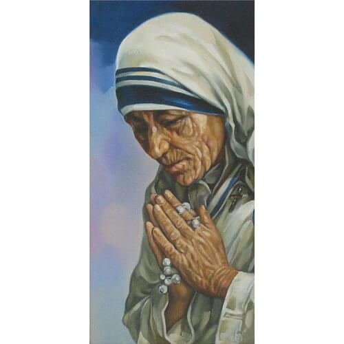 ARTIST original TOP ART--Mother Theresa oil painting # 100% handpainted painting--accept custom painting--free shipping cost