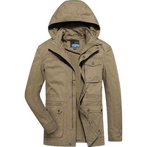 2019 Cotton hooded jacket long sleeves zipper casual blouse spring autumn fashion outfit middle age male tops plus size XXXXL4xl