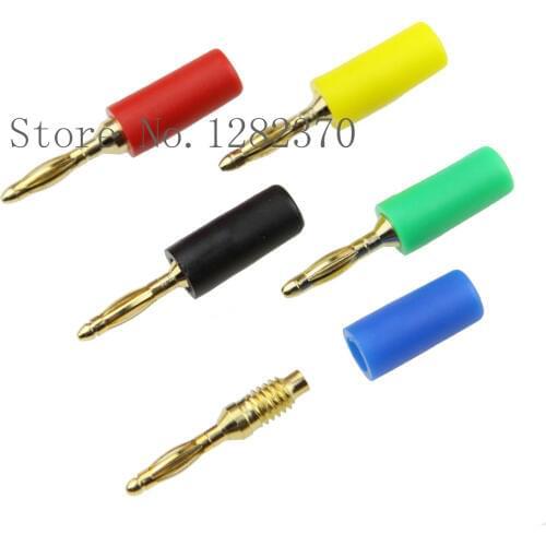 [SA] BP2203 gold plated welded 2mm banana plugs experimental test cord --100pcs/lot