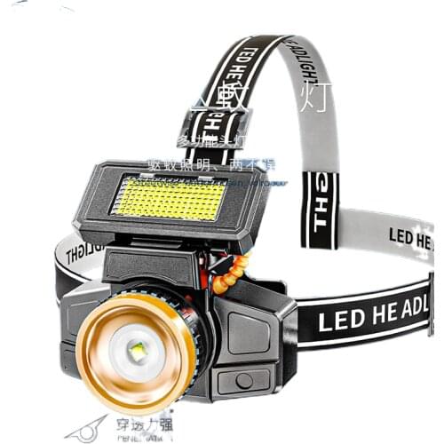 Fishing special waterproof headlight mosquito Yediao long life rechargeable led lightweight head-mounted bright glare