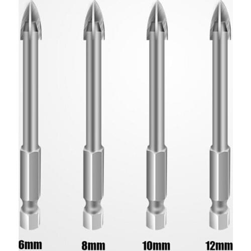 Ceramic Tile Cement Bit Hole Drilling Hexagon Hole Opener Perforating Marble Masonry Drilling High Carbon Steel 75mm