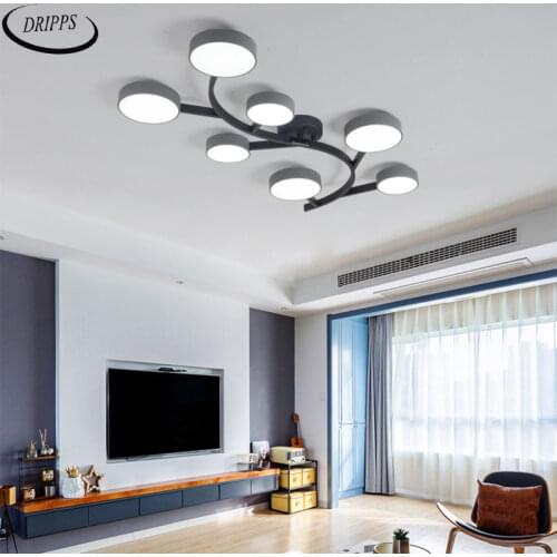 Nordic LED ceiling lamp wrought iron living room dining room lamp household bedroom chandelier childrens room lighting