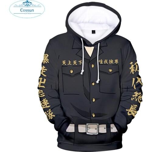 Anime Tokyo Revengers Cosplay Hoodies Hooded Sweatshirts Tops Pullovers Hoodie Coat for Men Women Unisex