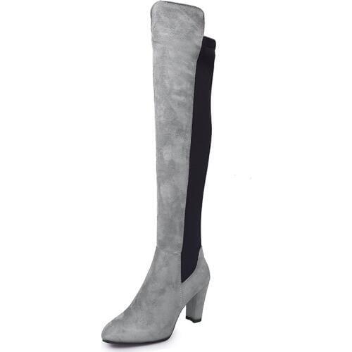 Pattern Will Code Elastic Force Martin Boots Overknee Boots Spelling Hair Color Noodles Coarse With High With Stovepipe