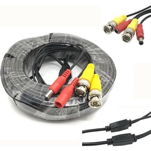 Video Cable DC Power Security Surveillance BNC Cable Installation Accessories 5~30M CCTV DVR Camera Recorder system HOT