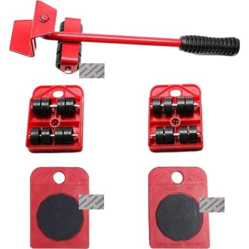 1 Set Furniture Cabinet Dolly Lifter 4 Sliders And 1 Lever Moving For Appliance Sofa Bed Couches Refrigerators