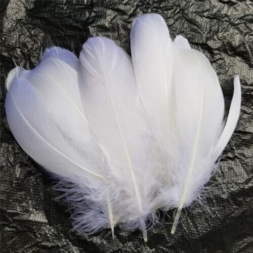 20-100pcs/lot White goose feathers 13-18CM DIY feathers for crafts jewelry making wedding decoration plumas clothes accessories