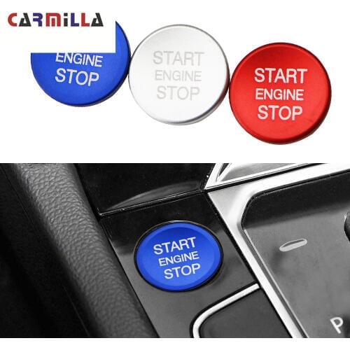 Car Accessories for Audi A5 A4 B9 Q5 A6 C7 Q7 A7 A8 Ignition Start Engine Stop Button Ring Cover Trim Sticker