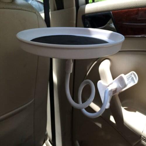 Car Food Tray with Clamp Bracket Folding Dining Table Drink Holder Car Pallet Back Seat Water Car Cup Holder Car Swivel Tray