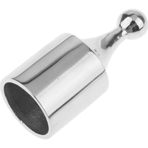 Bimini Top Eye End Cap Boat Fittings Stainless Steel Marine Hardware, Fits 7/8 inch 22mm OD Round Tube, Silver