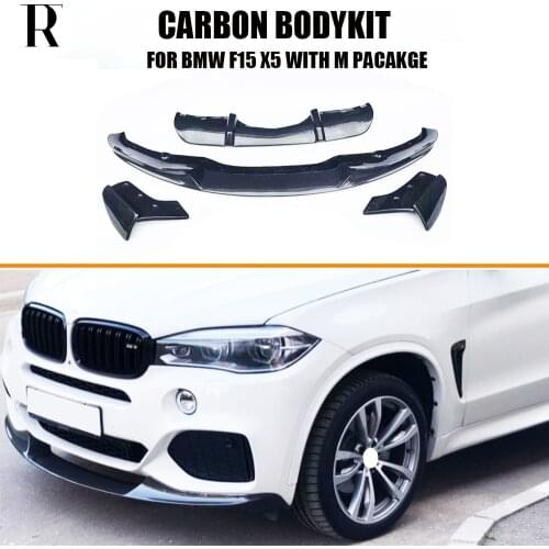 F15 X5 Carbon Fiber Bodykit for BMW F15 X5 M-tech M-sport Bumper Body kit Rear Diffuser & Rear Splitter & Front Lip