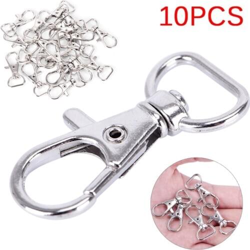 10pcs/pack Portable Keychain MINI Metal Lanyard Hook Swivel Snap For Paracord Lobster Clasp Clips Key Chain Wholesale