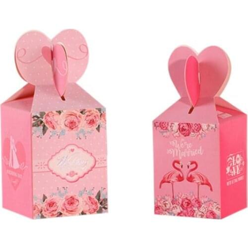 20pcs/lot Fishtail Paper Fold Paper Box Wedding Party Candy Box Baby Shower Full Moon Birthday Gift Box