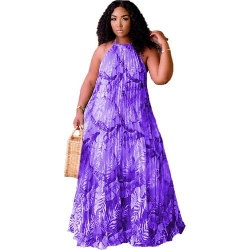 Boho Holiday Party And Club Elegant Fashion Vintage Loose Midi Dresses For Women Casual Sweet Black Girl Sundress Plus Size 5XL