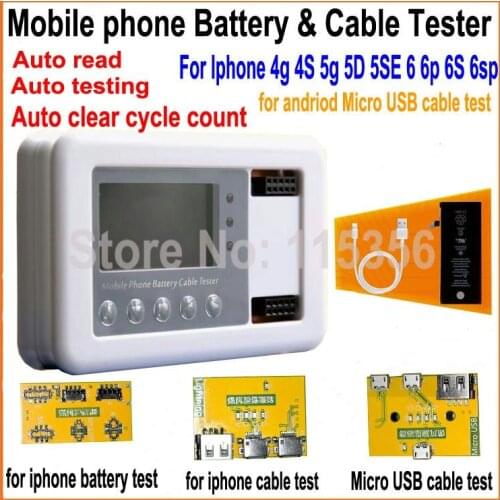 Battery clearance and cables tester box for Iphone 4g 4s 5g 5s 5se 6 6p 6s 6s plus