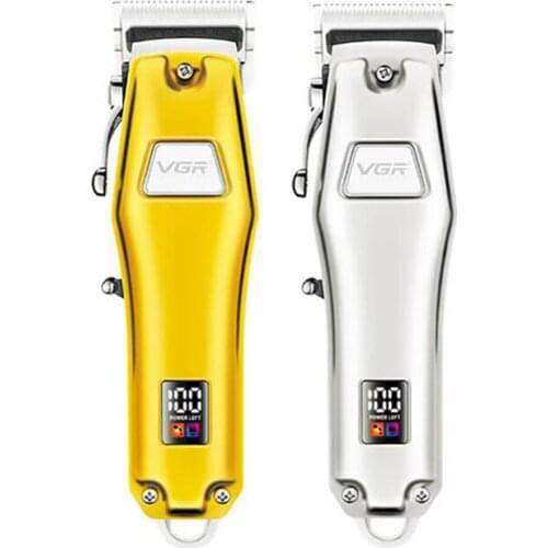 VGR hair trimmer VGR V655 LCD rechargeable hair clipper oilhead clipper hair carving push white 10W powerful haircut machine