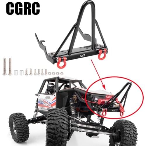 Metal Front Bumper Collision Avoidance Device with Pull Ring for 1/10 RC Crawler Car Axial Capra UTB Upgrade Parts