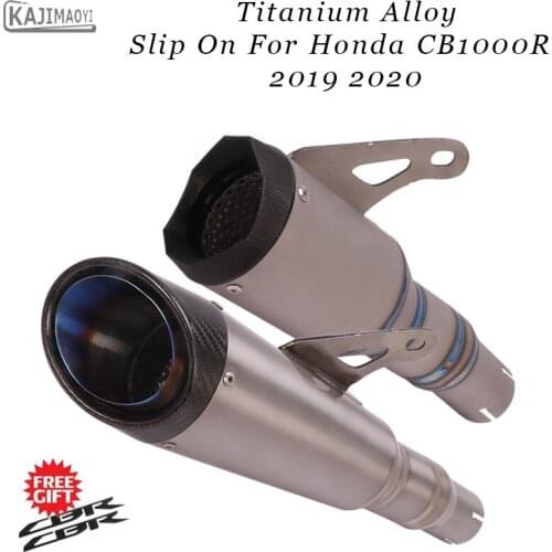 Motorcycle Exhaust GP Escape Modified Titanium Alloy Middle Link Pipe Carbon Fiber Muffler For Honda CB1000R 2019 2020 cb1000r