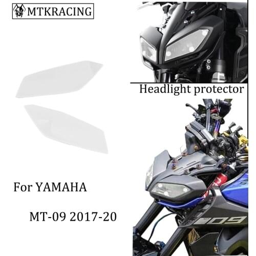 MTKRACING FOR YAMAHA MT-09 MT09 FZ-09 FZ09 Headlight protector cover screen lens 2017 2018 2019