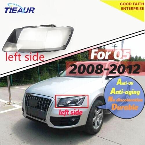 4Doors Transparent Headlight Glass Lens Cover for Audi Q5 Front Headlight Shell Headlight headlamp clear shell New&Old 08-17
