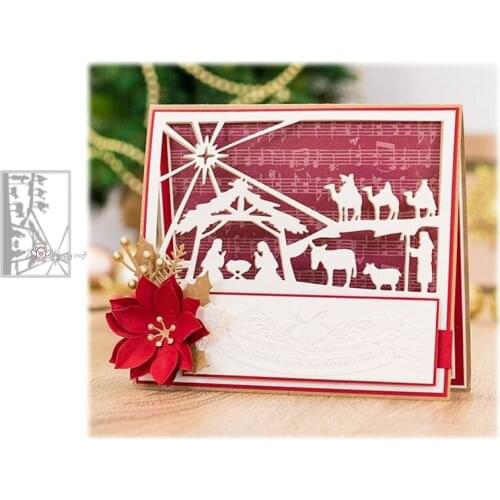 Mmao Crafts Metal Steel Cutting Dies New Shepherd prayer frame Stencil For DIY Scrapbooking Paper/photo Cards Embossing Dies