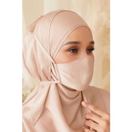High Quality Box Packing Muslim Satin Crinkle Hijab Silk Feeling Dot Scarf Shawls Headband Islamic Headscarf Foulard