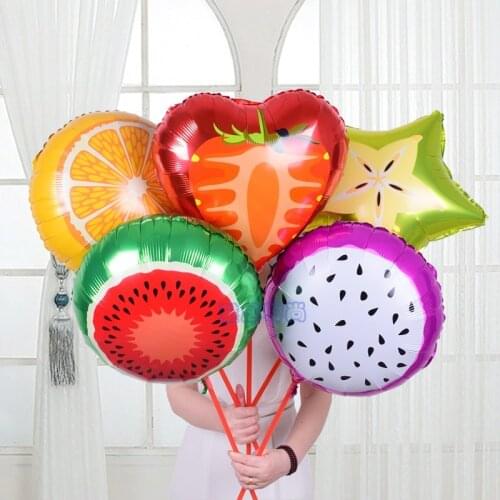 10pc Mixed Summer Fruit Balloons Summer Party Large Foil Balloons DIY Home Decor Birthday Wedding Party Decoration Children toys