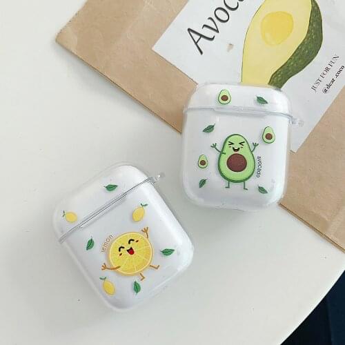 Cute Fruit Cat Silicone Cover For Apple Airpods 2/1 Earphone Coque Soft Protector Fundas for Airpod Air Pods Covers Case Shell