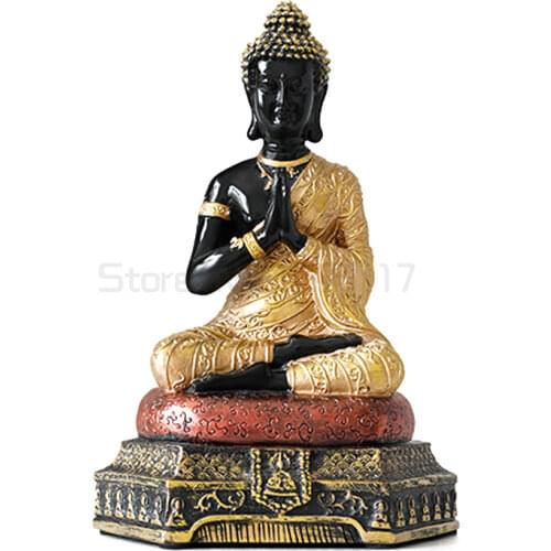 Buddha Statues Thailand for Garden office home Decor Desk ornament fengshui hindu sitting Buddha figurine Decoration