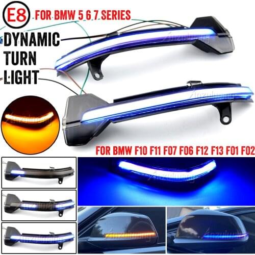 LED Dynamic Turn Signal Blinker Flowing Water Flashing Light For BMW 5 6 7 Series F10 F11 F07 F06 F12 F13 F01 F02