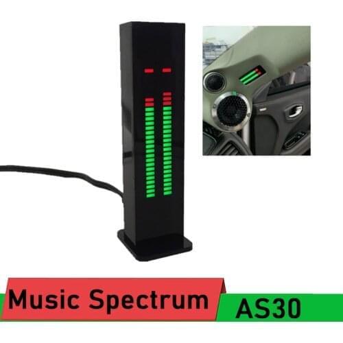 AS30 LED Music Spectrum indicator Board SCM Stereo Level indicator VU Meter rhythm Analyzer Display DC 5V MP3 POWER Amplifier