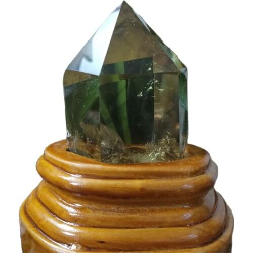 Top Natural clear Smoky citrine quartz Crystal gemstone wand points tower reiki healing chakra for office decoration &collection