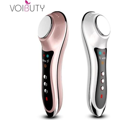 Ultrasonic Cryotherapy Facial Lifting Hot Cold Hammer Electric Anti-aging Skin Rejuvenation Tighten Massager Beauty Care Tool