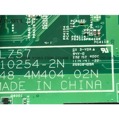 BiNFUL AVAILABLE 100% TESTED LZ57 10254-2N 48.4M404.02N LAPTOP MOTHERBOARD FOR LENOVO Z570 NOTEBOOK GT540M 2GB