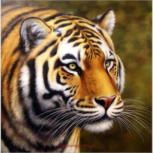 Embroidery Counted Cross Stitch Kits Needlework - Crafts 14 ct DMC DIY Arts Handmade Decor - Portrait of Tiger
