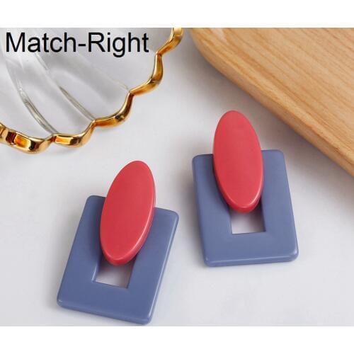 Match-Right Women Big Statement Geometric Earrings For Women Large Acrylic Korean Drop Earrings Pendant Female Jewelry SP693