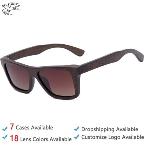 Branded Wood Sunglasses Women Polarized UV Protection Retro Women Sunglasses Gradient Brown Polaroid Sun Glasses Shades GB019