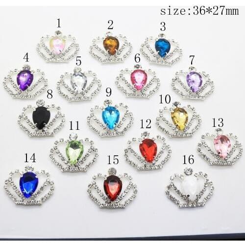 10 pcs/lot 36*27mm rhinestone diamond Ms Crown for wedding and sewing decoration ,Crown Wedding Accessories Bridal Hair Jewelry