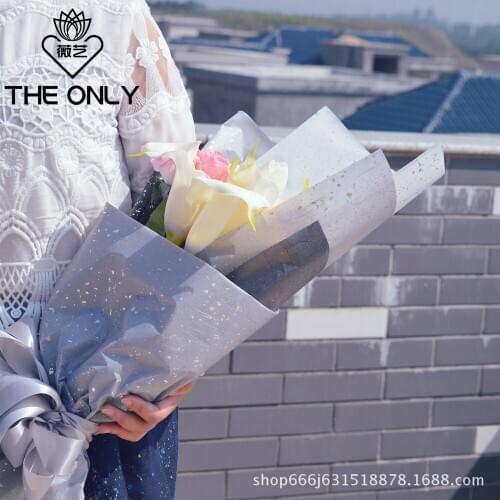 10pcs/lot 60*60cm Waterproof Gold Flower Wrapping Paper Bouquet Florist Supplies Gift Wrapping Decor Party Home0