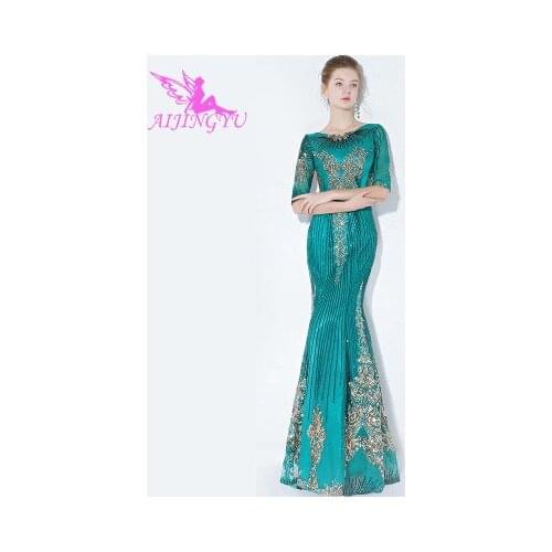 AIJINGYU Plus Size Evening Dress Party Sexy Gown 2021 Women Elegant Formal Special Occasion Dresses Fashion Gowns FS577