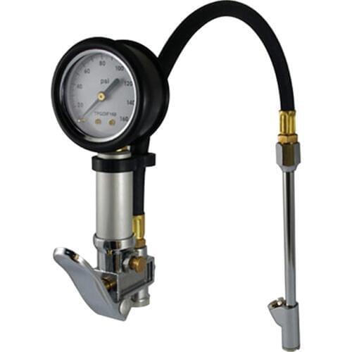 Car Tire Inflator Gun with Pressure Gauge 0-160 PSI Heavy Duty Dual Foot Tire Pressure Measurement Tools