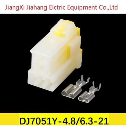 Freeshipping 200sets DJ7051Y-4.8/6.3-21 5PIN AMP Car Electrical Wire Connectors for VW,BMW,Audi,Toyota,NISSAN
