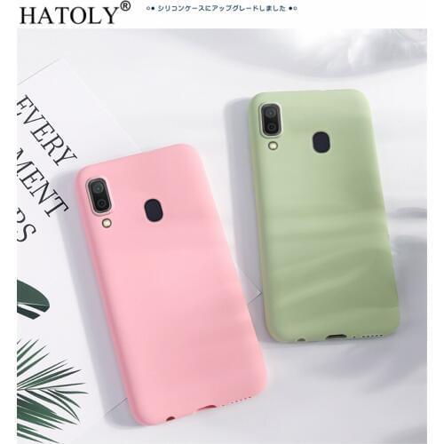 HATOLY Skin-friendly Case For Samsung Galaxy A30 Liquid Silicone Cases For Samsung A30 A305F/DS Slim Soft TPU Microfiber Cover