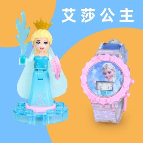 Disney Hot Selling Childrens Toy Watch Boy Cartoon Spider-Man Girl Toddler Glowing Music Building Block Electronic Watch