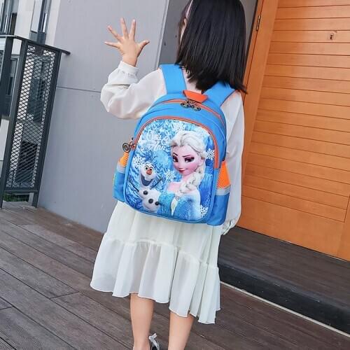 Disney new kindergarten school bag cartoon boys girls baby childrens backpack cute elsa anna child backpack girls bags