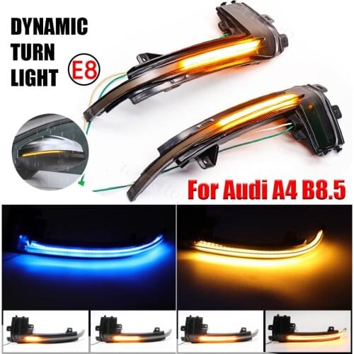 For Audi A3 8P A4 A5 B8 Q3 A6 C6 4F S6 SQ3 A8 D3 8K Water Blink Dynamic Flowing Side Mirror LED Turn Signal Light