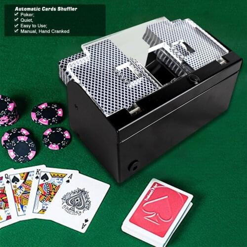 Electronic Automatic Cards Shuffler 1-2 Decks Poker Card Shuffling Machine With Power Adapter Cards Playing Tool