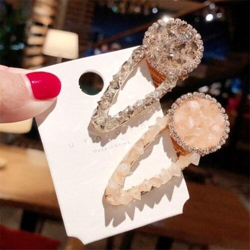 Woman Girls Exquisite Crystal HairpinsVintage Barrettes Hair Clips Femme Ornament Hair Accessories Tiara Headwear Fashion