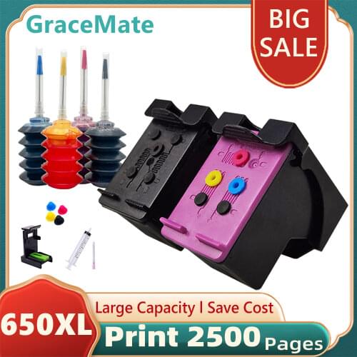 Larger Capacity Ink Cartridge Compatible for HP 650 XL Deskjet 1510 1515 1516 1518 2540 2545 2546 2548 2640 2645 2646 2648 3540
