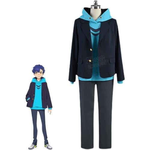 Anime SSSS.Dynazenon Asanaka Yomogi Cosplay Costumes Japanese School Jacket Uniforms Halloween Carnival Outfits Custom Made
